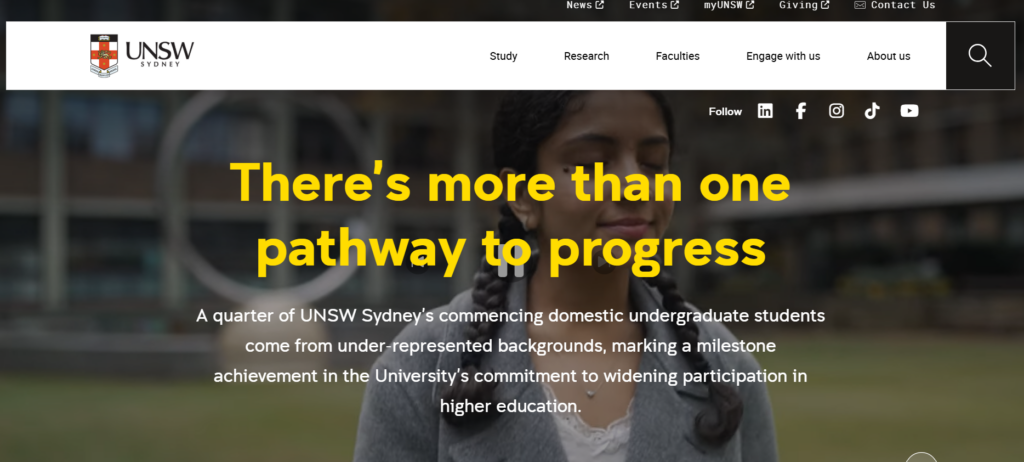 UNSW International Scholarships 2026 in Australia